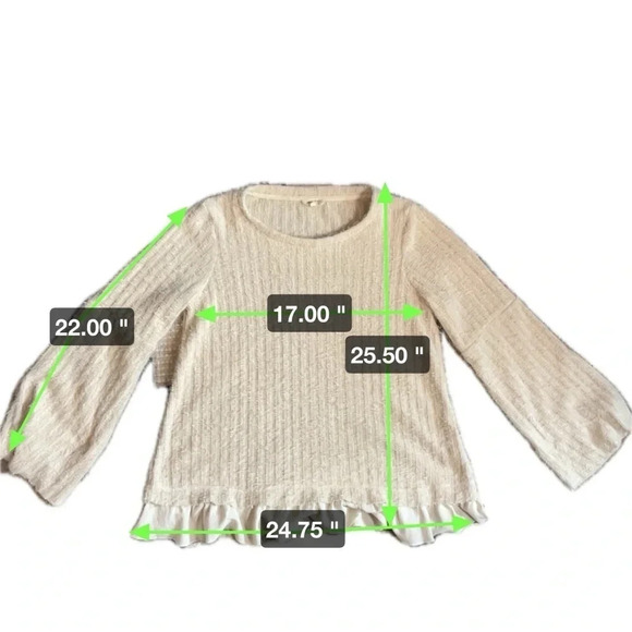 Mystree fussy cream sweater size medium - Picture 10 of 10